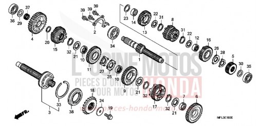 BOITE DE VITESSES CBR1000RR9 de 2009